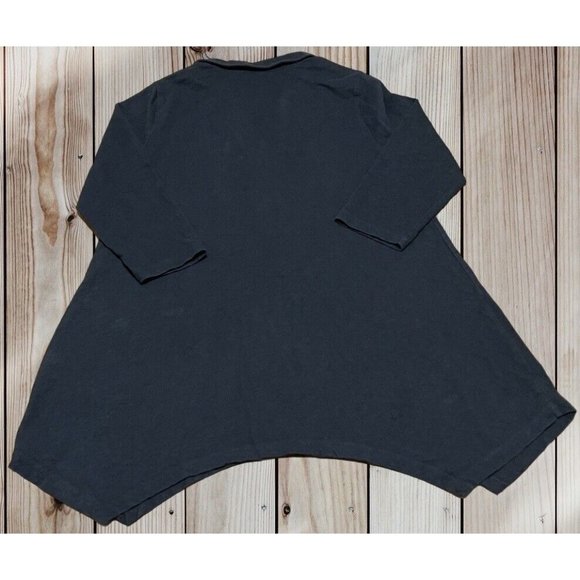 Soft Surroundings Cardigan Sweater Womens Sz‎ S Black Button Lagenlook 3/… - Picture 2 of 11